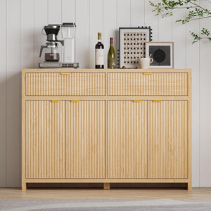 Elara 55-Inch Fluted Sideboard — design and upholstery detail