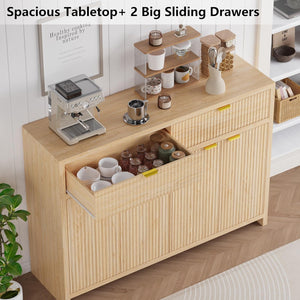 Elara 55-Inch Fluted Sideboard — dimensions and feature view