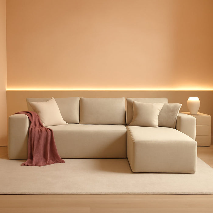 Solara 106-Inch Beige Cloud Sectional — styled product overview