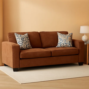 Aviemore burnt-orange sleeper sofa front view