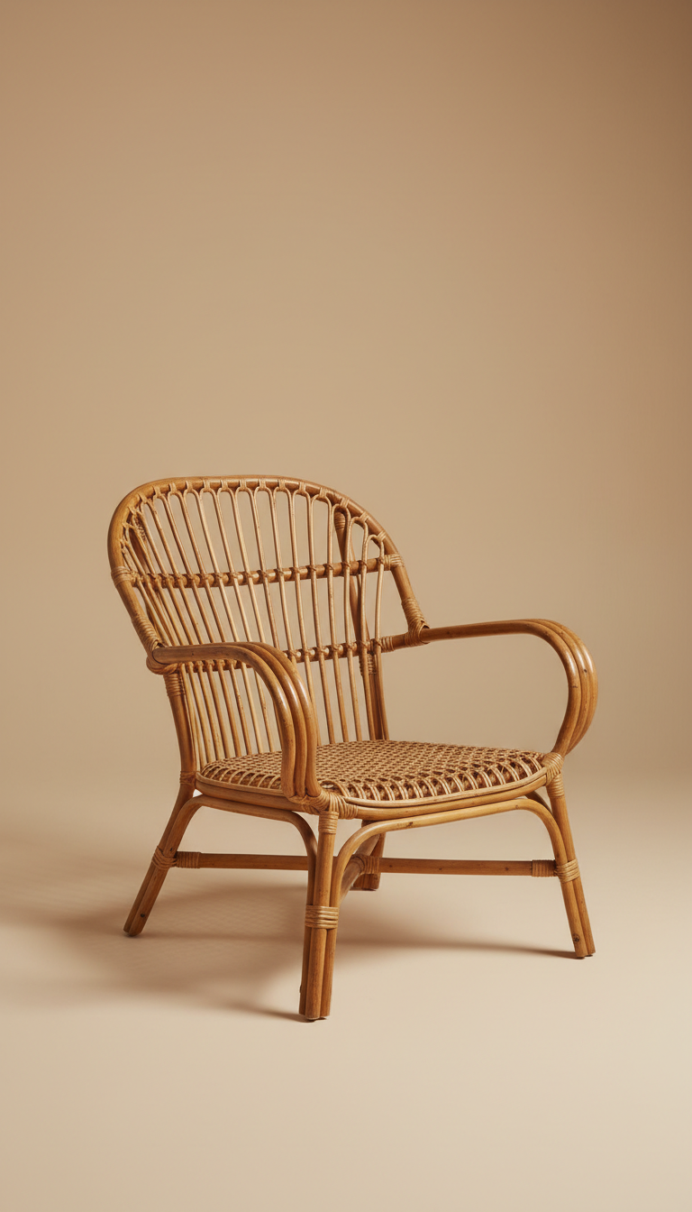 Handwoven Rattan Accent Chair
