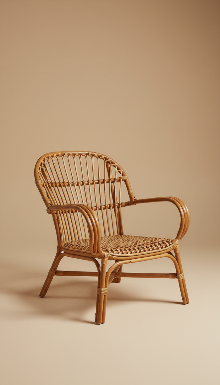 Handwoven Rattan Accent Chair