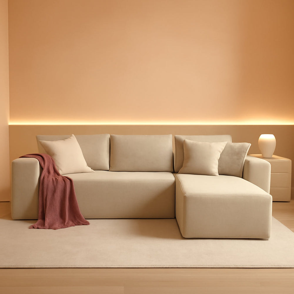 Solara 106-Inch Beige Cloud Sectional — styled product overview