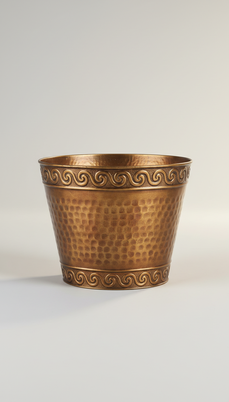 Antique Brass Metal Planter