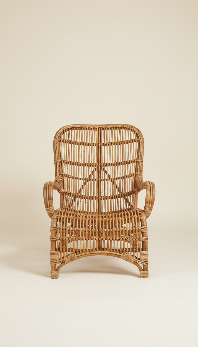 Woven Rattan Lounge Chair