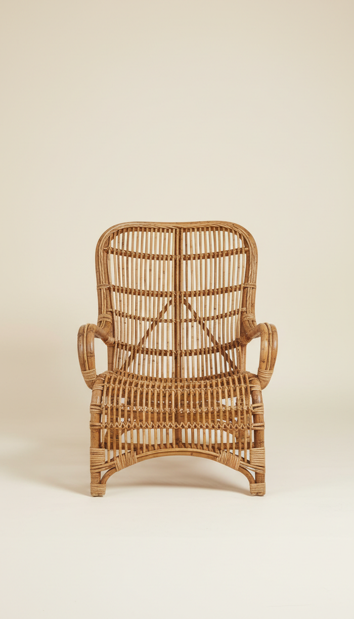 Woven Rattan Lounge Chair