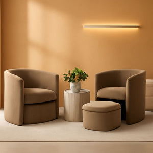 Celia chair and ottoman styled room image