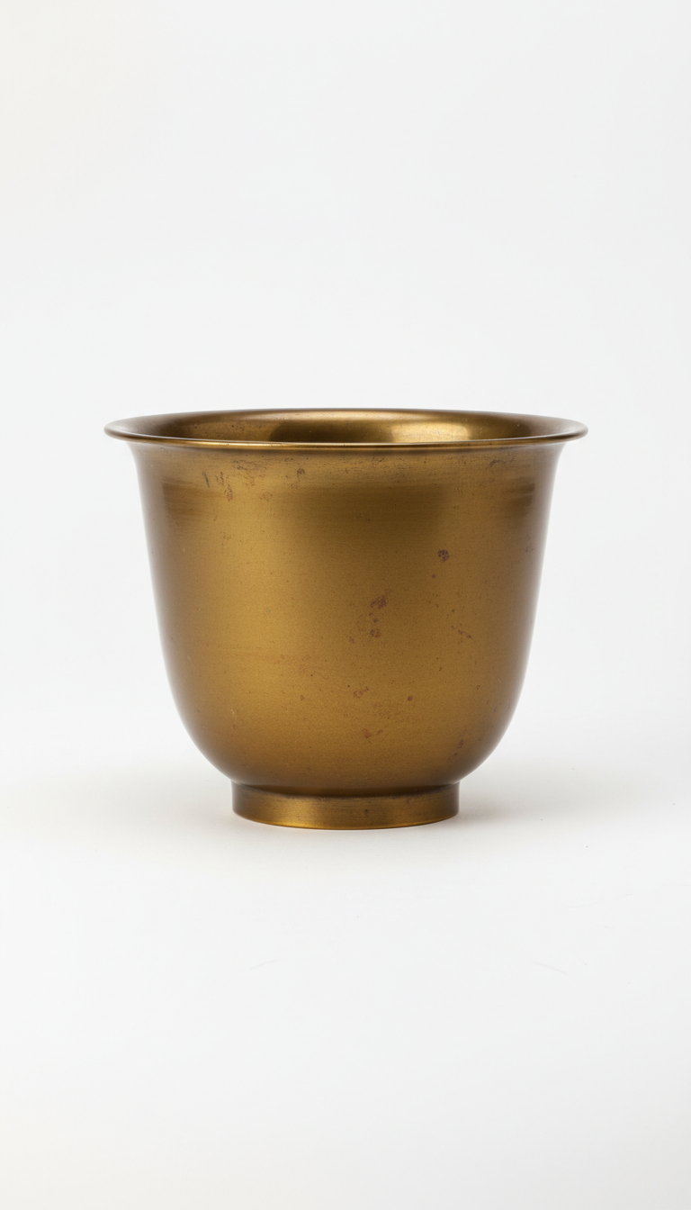Medium Antique Brass Flower Pot