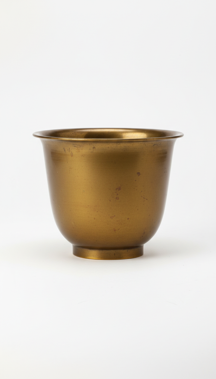 Medium Antique Brass Flower Pot