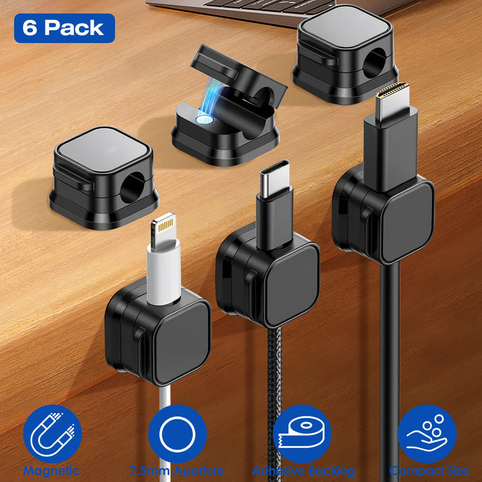 Organizador de cables magneticos para escritorio