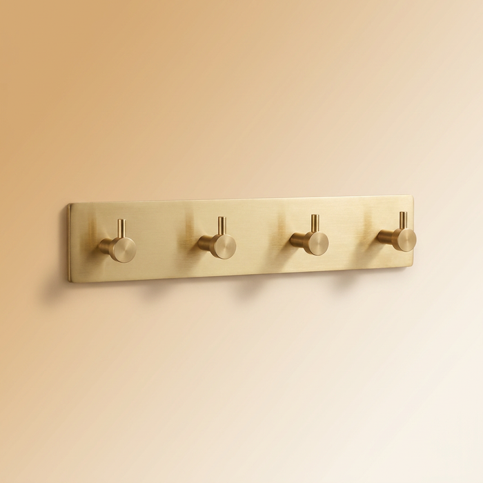 Riel de ganchos de latón para pared Casa Nuvé